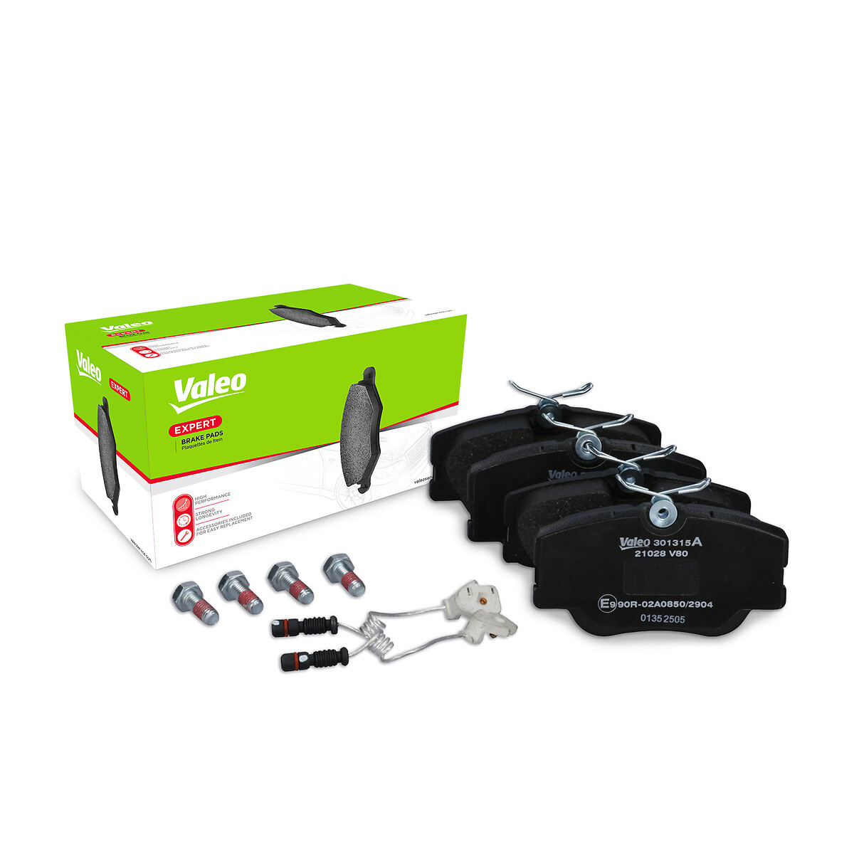 Jeu de 4 plaquettes de frein VALEO ref. 301315A